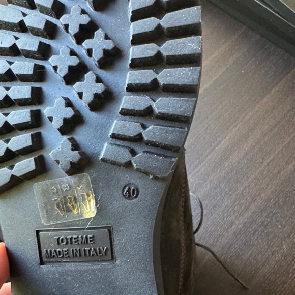 Toteme Husky Brown Suede Combat Boots size 40 - Picture 4 of 4